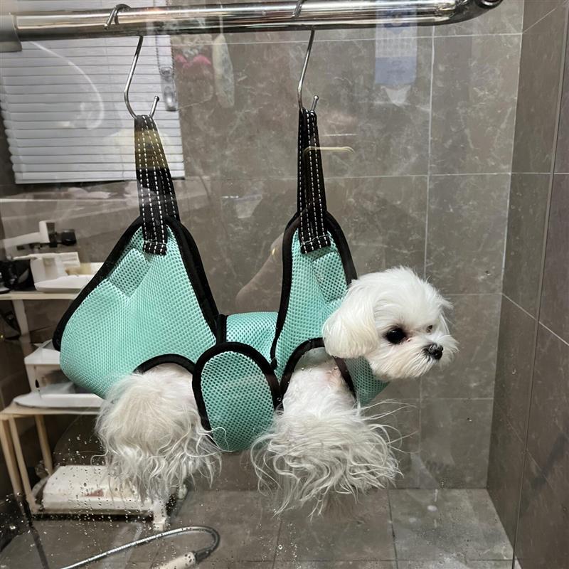 狗狗洗脚神器美容吊床猫咪剪指甲固定包防挣脱防抓咬比熊宠物厂家