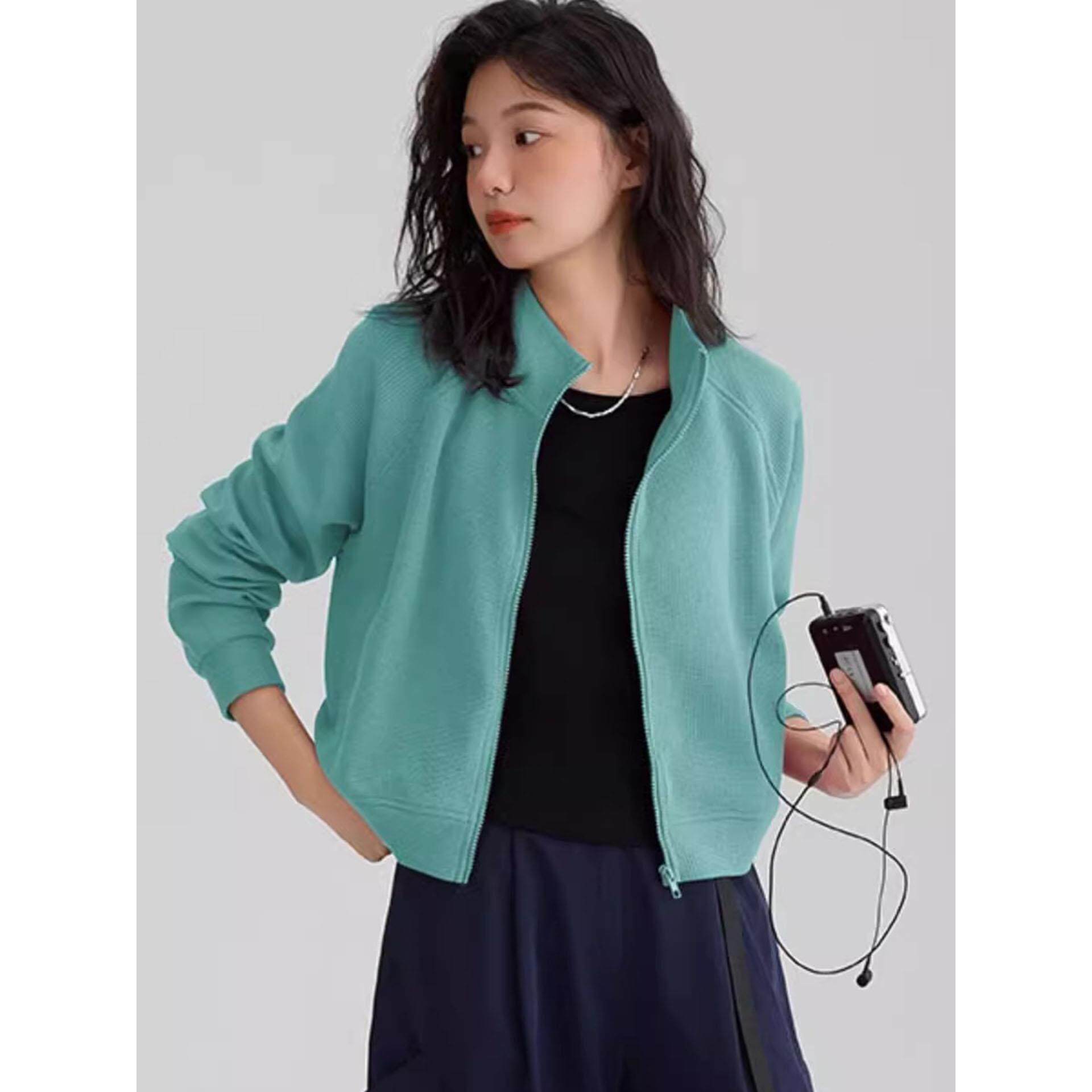 ROUMIKL卫衣外套女秋季2025新款高级感短款立领棒球服小个子夹克