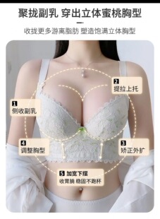 女士调整型内衣小胸收副乳文胸聚拢上托防下垂侧收矫正外扩厚胸罩