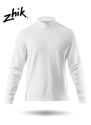 Zhik 男款1/4拉链速干防晒长袖上衣户外运动白色宽松