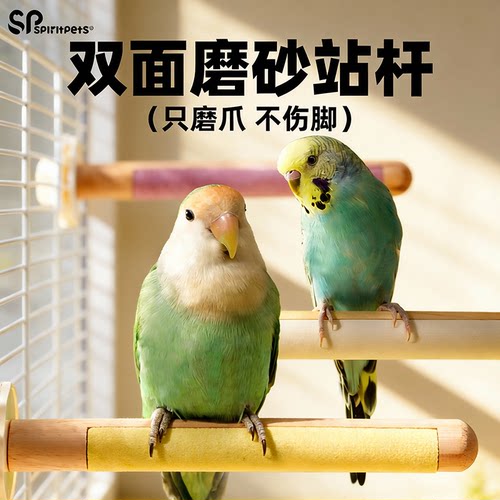 鹦鹉磨爪棒磨砂站杆虎皮