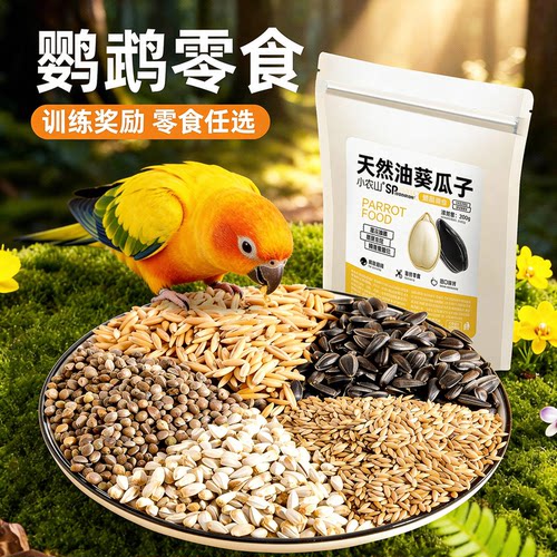 鹦鹉训练奖励纸壳麻子葵瓜子零食