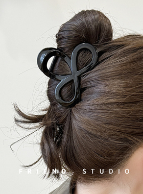 发量少抓夹女2024新款高级感8字发夹后脑勺发卡中号鲨鱼夹子头饰
