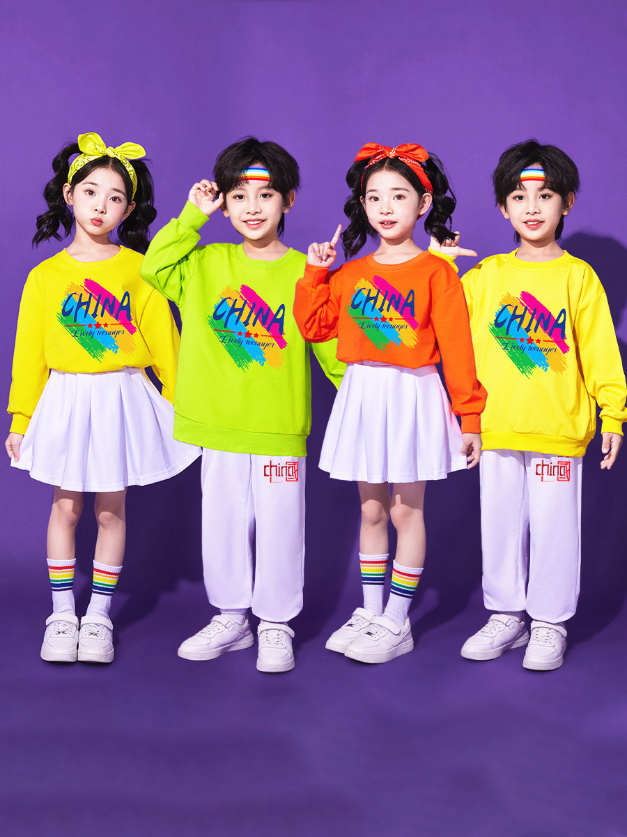 小学学生运动会服装儿童啦啦队表演服装幼儿园毕业摄影舞蹈表演班