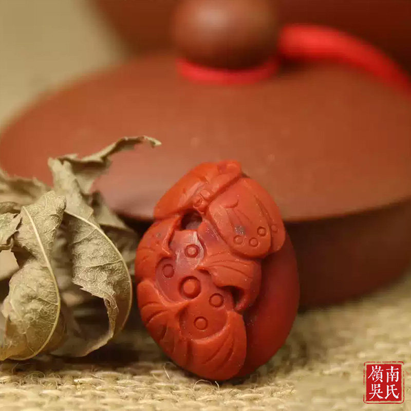 自然四川凉山九口料南红玛瑙原产手工连生贵子小吊坠项链挂件