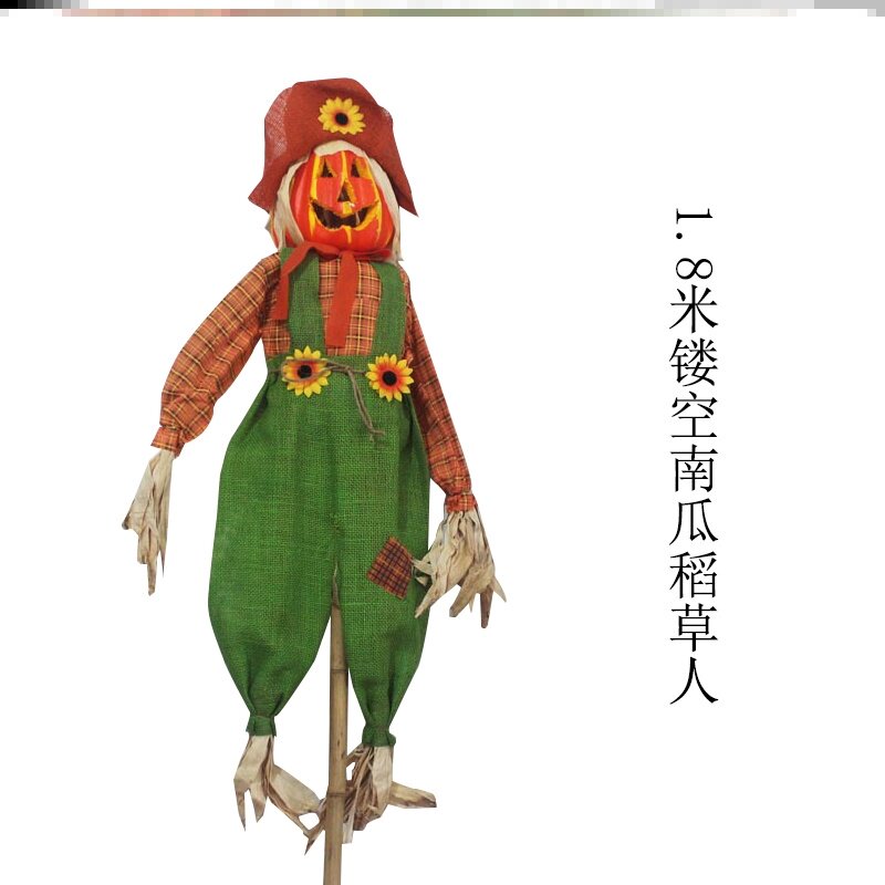 娃娃稻草人驱鸟玩偶拍具风格赶鸟农村彩带p园园幼儿菜道摄家用