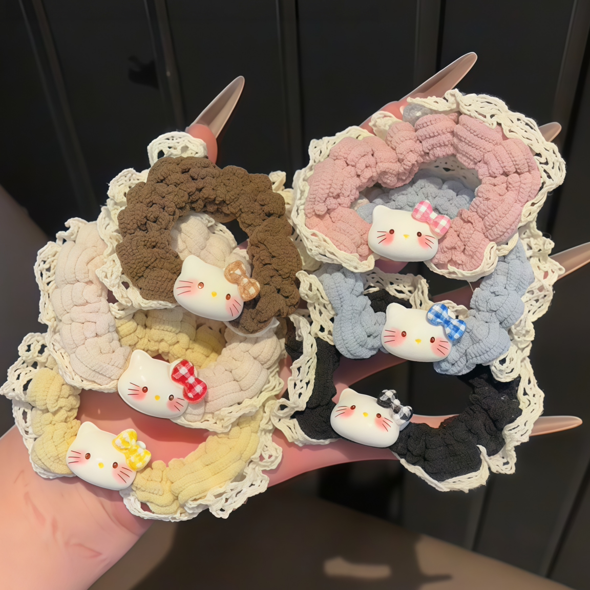 橡皮筋女小肠发圈可爱猫咪头绳