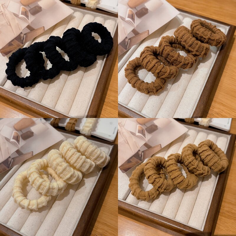 高马尾扎丸子头发圈加粗头绳女皮套秋冬高弹力耐用无接缝发绳皮筋