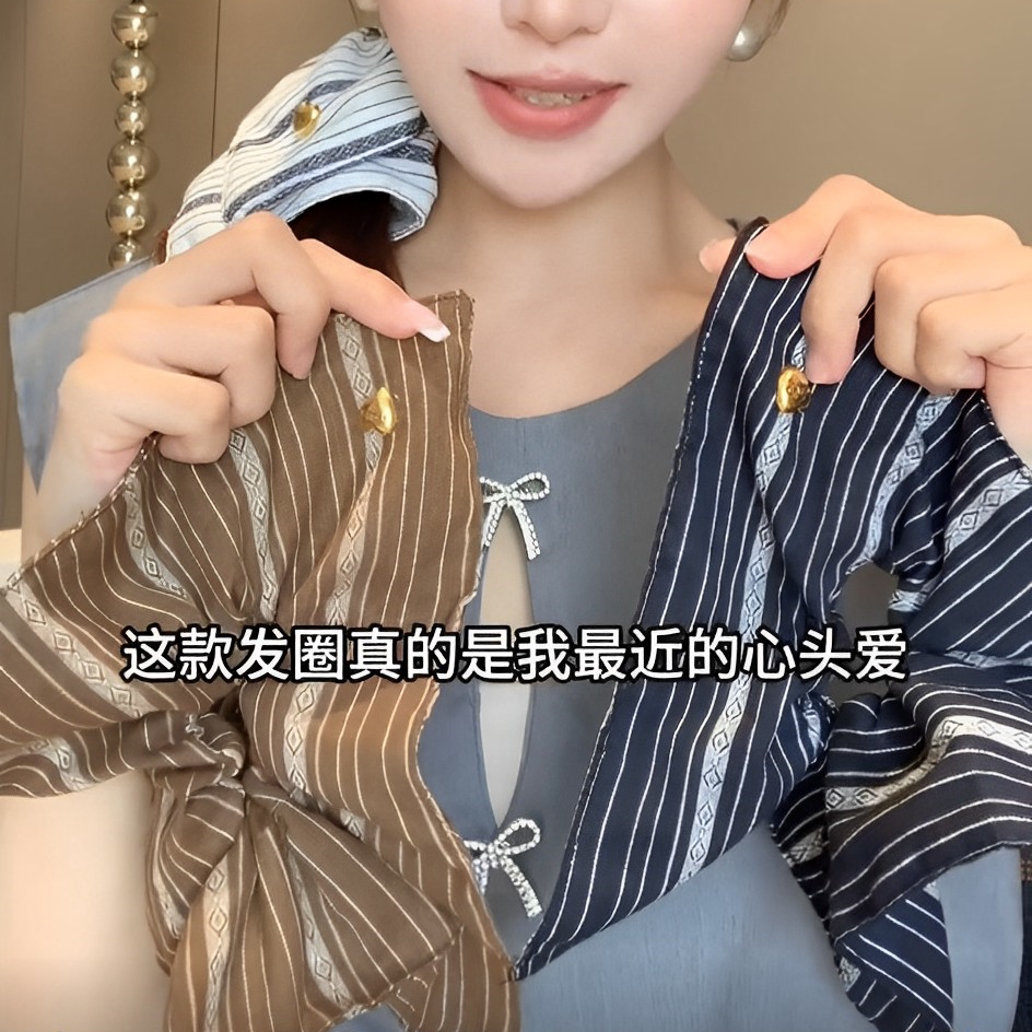 韩系风筝方块超大发圈女高弹力扎头发头绳高级感气质丸子头大肠圈