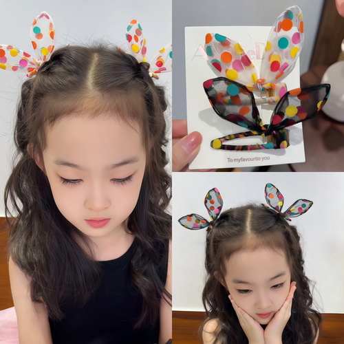 兔耳朵发夹女儿童刘海夹女孩发饰