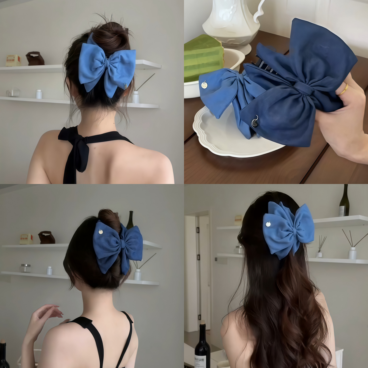 蝴蝶结抓夹女盘发鲨鱼夹子头饰