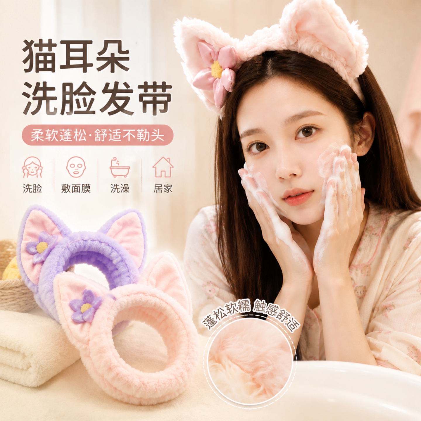 洗脸发带发箍女束发带头箍女款
