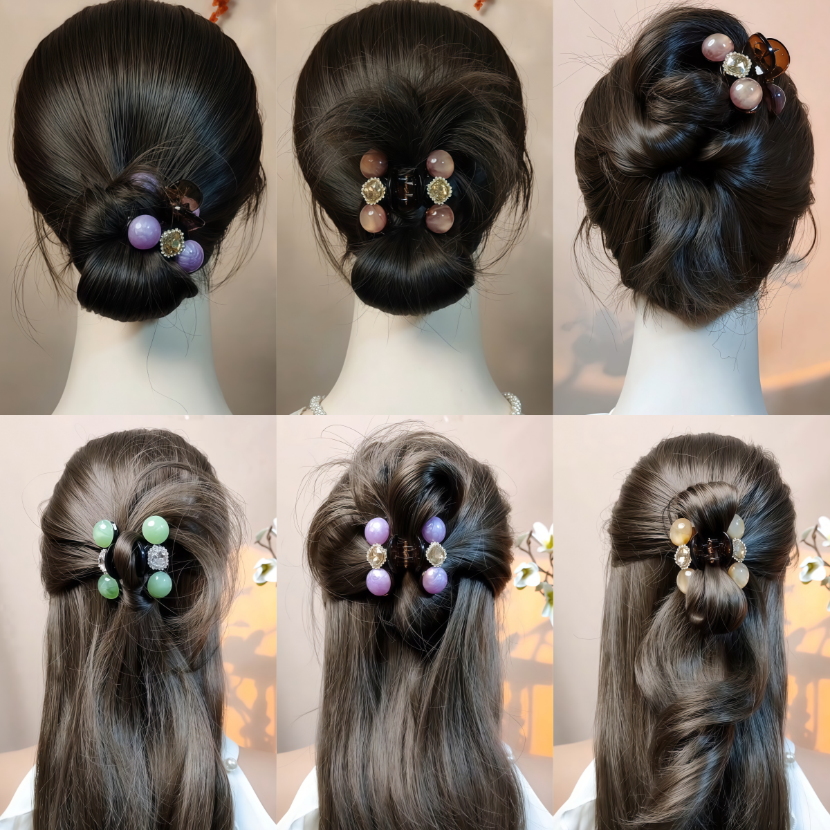 鸡毛半扎发小抓夹女丸子头头饰2025新款后脑勺编发盘发发夹马尾夹,饰品/流行首饰/时尚饰品新,发饰,淘宝优惠券,粉丝福利购,淘宝优惠卷