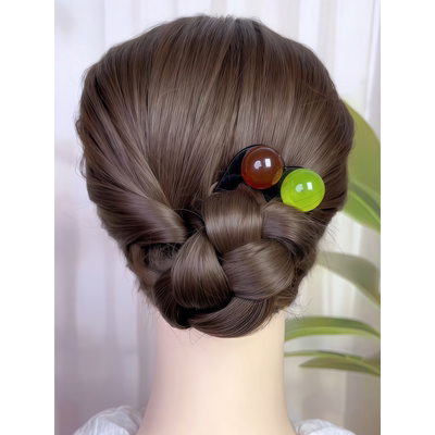 珍珠U型发簪女夏盘发神器发饰