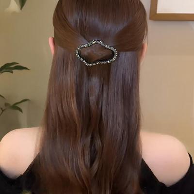 水钻云朵镂空碎发bb夹前额刘海侧边夹子发饰发夹女后脑勺一字发卡