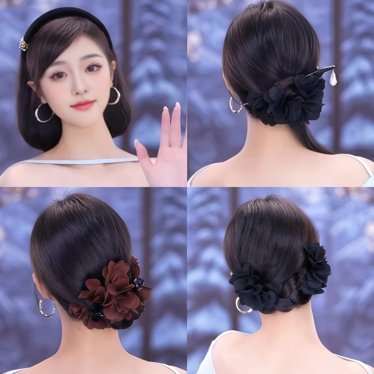 小抓夹发卡丸子头头饰女夹子发夹