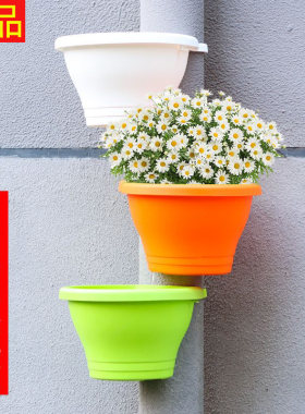 下水管花架创意壁挂捆绑管道圆柱子管道花盆绑柱子花盆悬挂式花篮