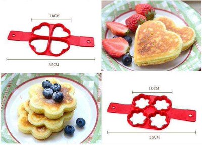极速Nonstick Pancake Maker Silicone FlIip Cooker Egg Ring Mo