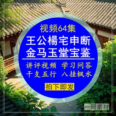 王公楊宅申断金马玉堂宝鉴干支五行八挂枫水问答学习资料讲评视频