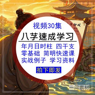 八个字速成简明实战课四干支性情配偶工作健康零基础学习资料视频