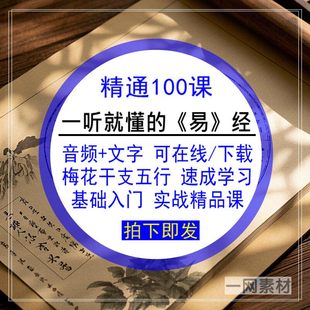 一听就懂 经音频速成基础学习入门梅花干支五行实战精品课 易