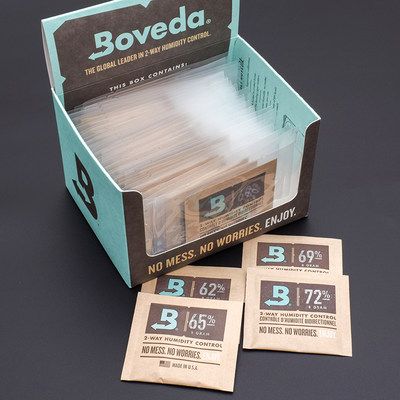 原装进口boveda 雪茄保湿袋 69%72%65%湿度包 烟丝斗草恒湿小片8g