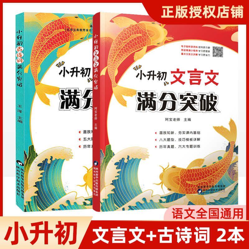 小学初中必背古诗文言文满分突破文言文古诗词部编人教版大全古诗词专项训练五六年级文言文阅读理解训练小古诗词75首十80首 书籍/杂志/报纸 小学教辅 原图主图