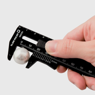 日本MIDORI游标卡尺 学生文具厚度直径测量器 0.01mm精度测量 透明塑料直尺尺子