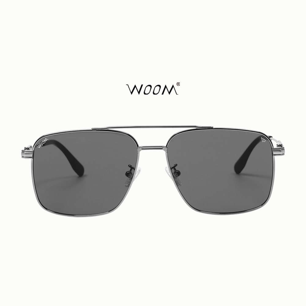 WOOM驾驶夜视镜韩版防紫外线清冷个性金属细边方框太阳镜WM1N001