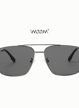 WOOM驾驶夜视镜韩版防紫外线清冷个性金属细边方框太阳镜WM1N001