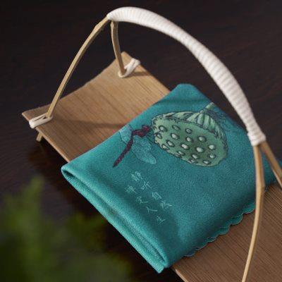 汉唐 彩绘茶巾吸水茶布茶具配件不掉毛 茶几茶桌功夫茶专用毛巾
