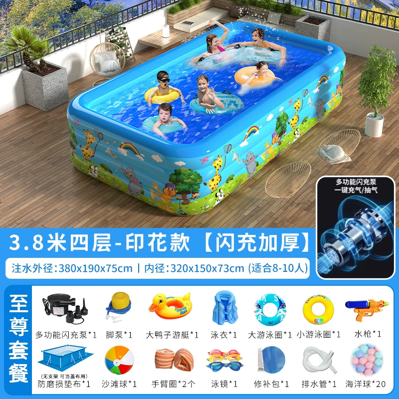 inflating travel swimming pool, increased thickness