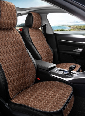 透气亚麻比亚迪秦plusdmiev坐垫四季通用汽车座椅套专用男女半包