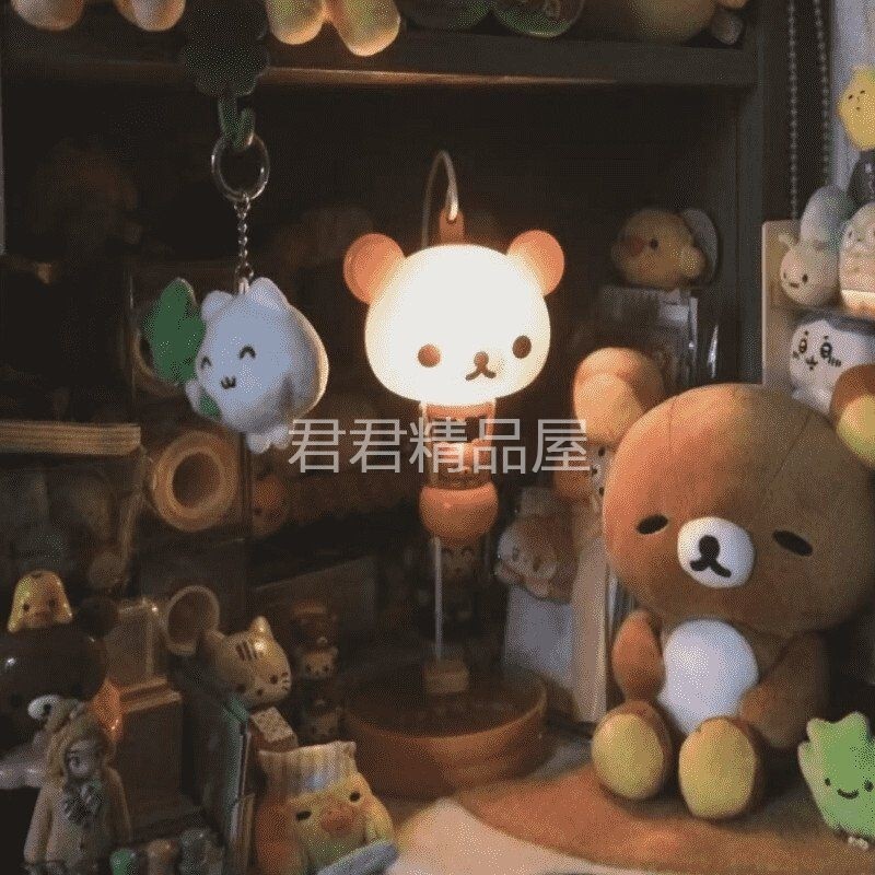 轻松熊热气球小夜灯摆件护眼灯