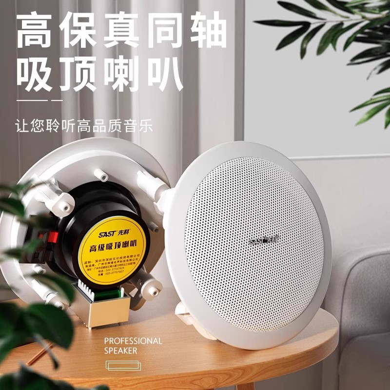 先科S1吸顶式音响客厅家用店铺吸顶/壁挂/吊装音频