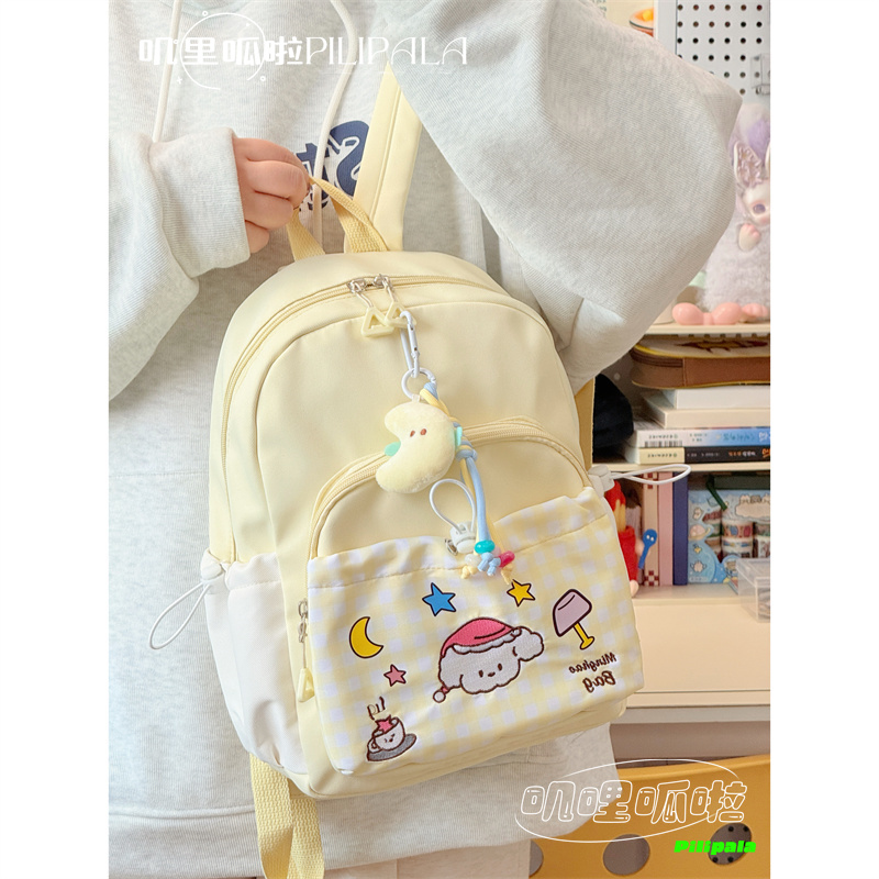 小清新可爱卡通小书包初中高中甜妹mini双肩包小学生春游研学背包