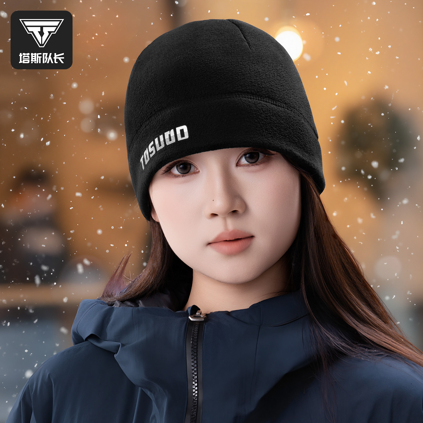 塔斯队长骑行小帽女秋冬防风保暖山地公路自行车骑行头盔内衬帽男