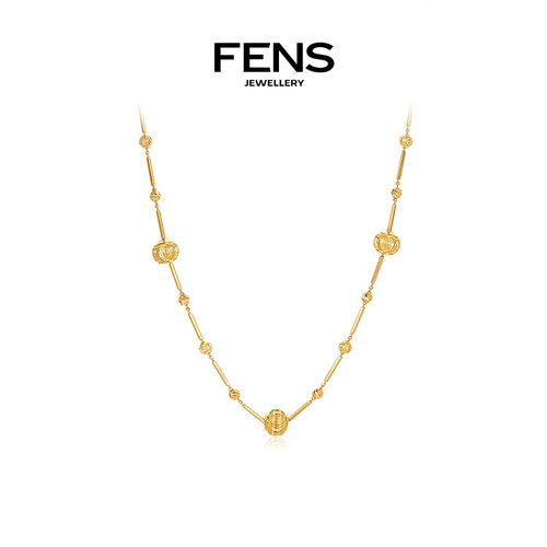 FENS珠宝流韵金珠18K金项链女
