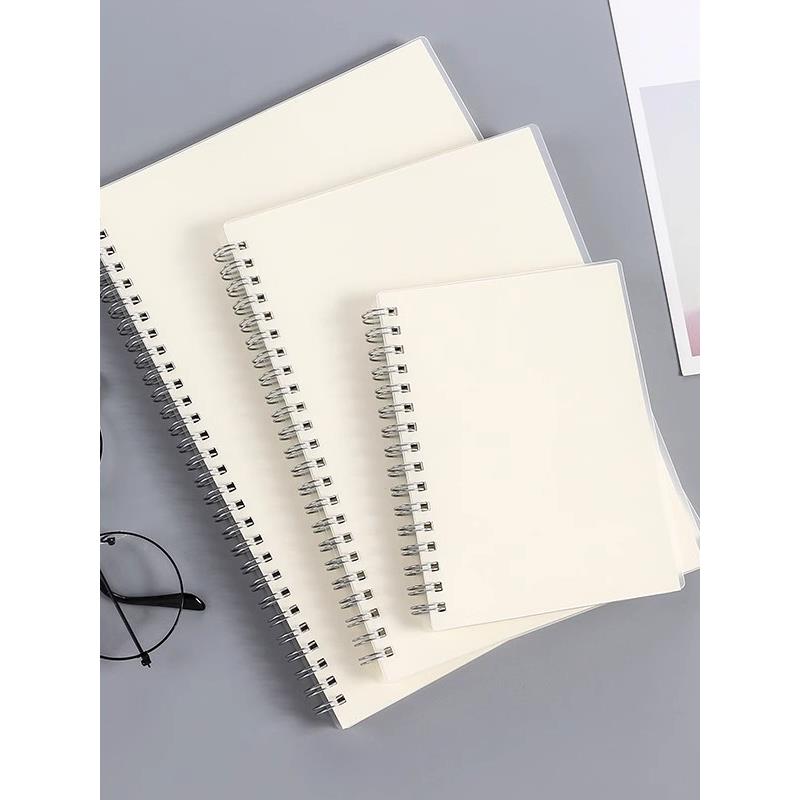 森木线圈笔记本横线网格点阵空白小清新记事本透明学生简约pp本子