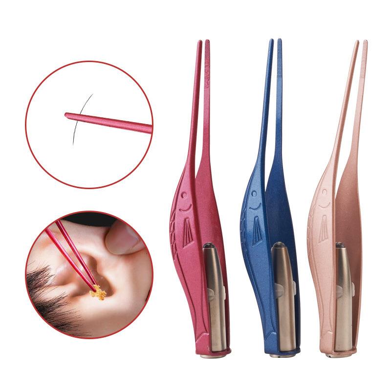 婴儿鼻屎夹新生宝宝清理神器发光带灯鼻夹鼻孔抠鼻子儿童专用镊子