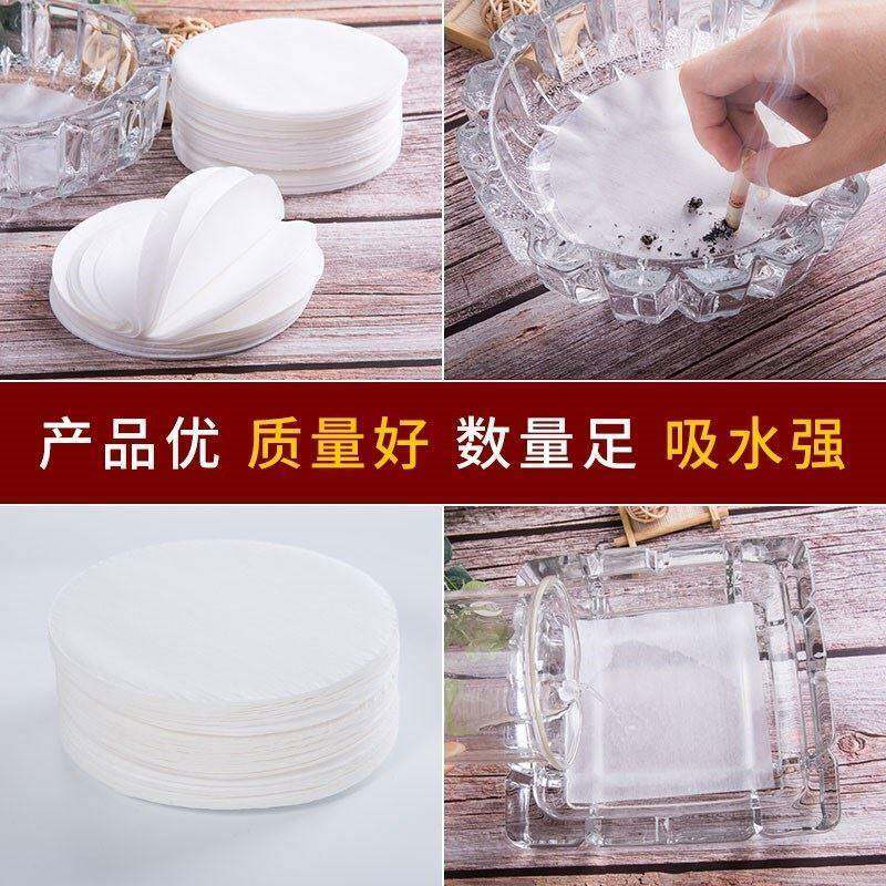 灰烟缸内垫纸一次性防烟灰吸水纸烟烟灰缸 纸垫内置灰缸纸清