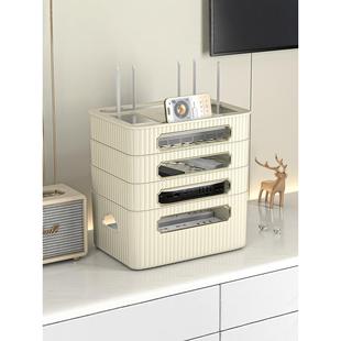 wifi无线路由器机顶盒子收纳盒光猫电视柜放置架插座电线整理神器