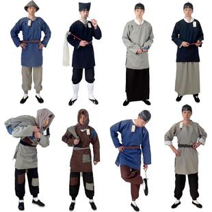 很土的衣服古代百姓服装民国布衣男清朝农夫古装平民演出服土匪装