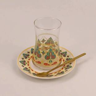 土耳其咖啡杯高颜值小众特色玻璃杯套装女用拍照午后红茶杯设计感