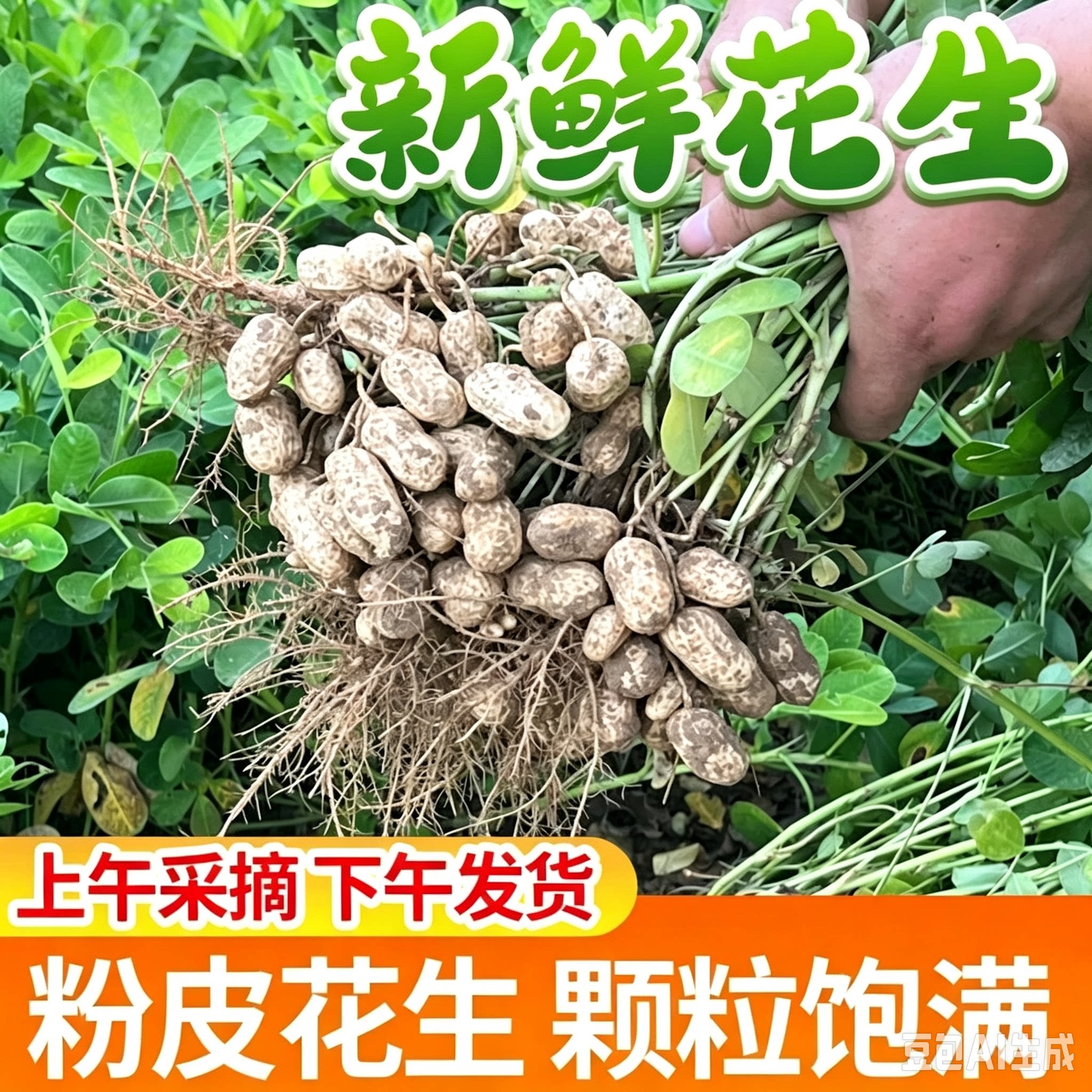 新鲜花生湿花生带泥带壳粉皮多粒