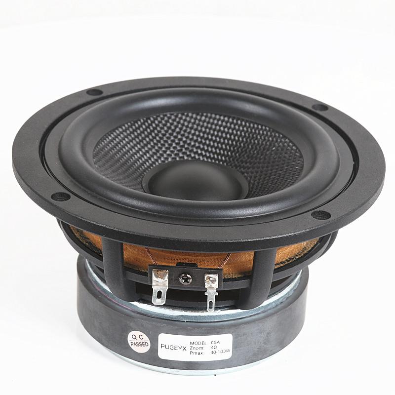 4寸5寸65寸中低音扬声器铸铝盆架发烧HIFI音箱黑色玻纤盆喇叭