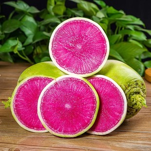 美邻惠享家新鲜心里美萝卜正宗满堂红绿皮红心脆水果萝卜SX018