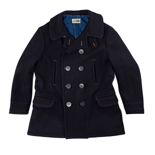 1910s PeaCoat海军 740麦尔登呢超重磅羊毛大衣 非freewheelers