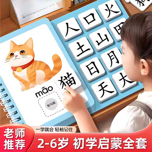 识字书幼儿认字启蒙早教安静书卡