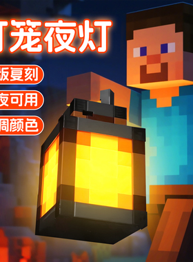 我的世界新款灯笼小夜灯创意游戏周边发光玩具摆件mc手办模型礼物